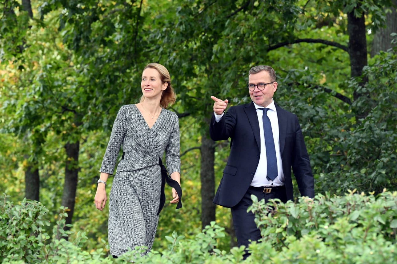 Viron pääministeri Kaja Kallas tapasi perjantaina Suomen pääministeri Petteri Orpon Kesärannassa Helsingissä. LEHTIKUVA / JUSSI NUKARI