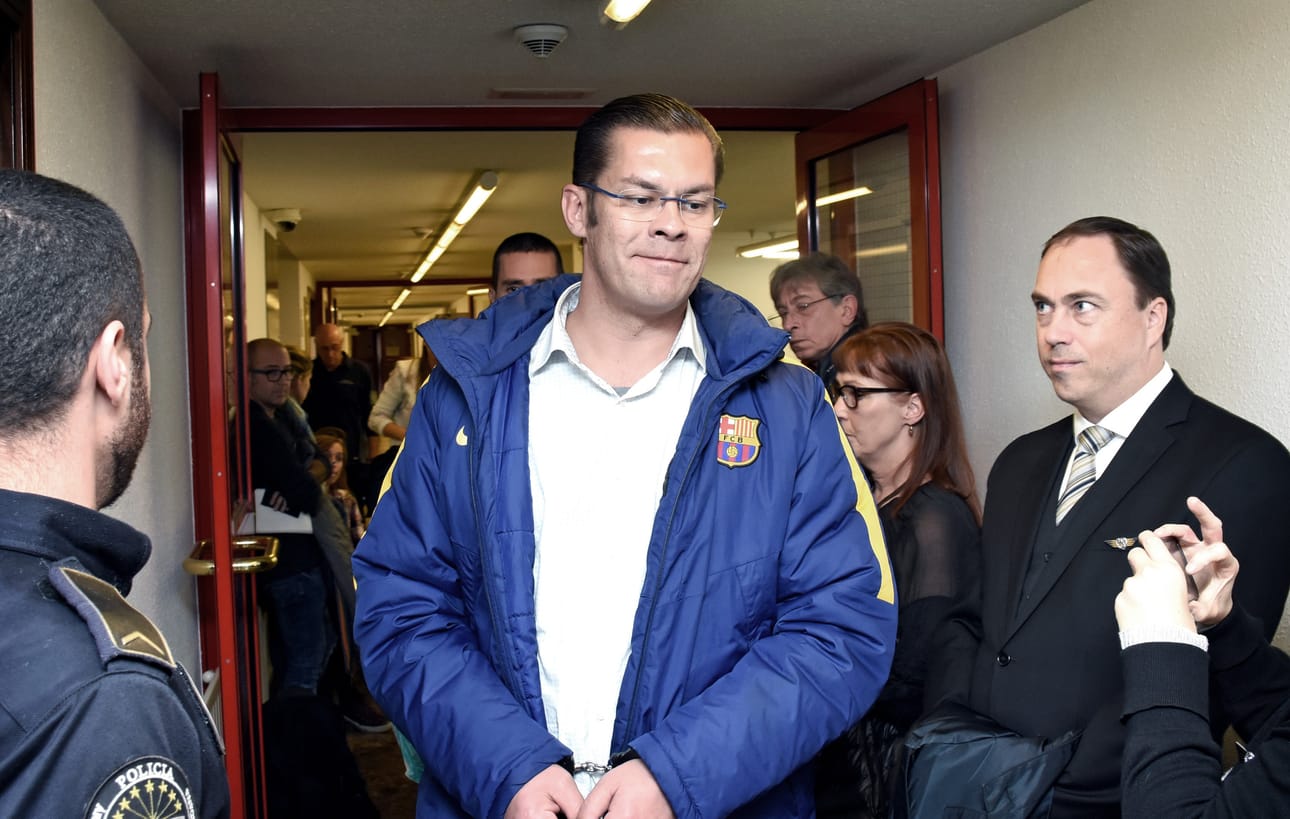 Ilja Janitskin vangittiin epäiltynä kahdestatoista eri rikoksesta Helsingissä tiistaina. Tässä kuvassa hän oli luovutusoikeudenkäynnissään Andorrassa 19. lokakuuta 2017.