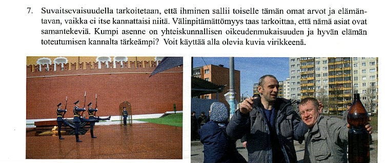 Kevään ylioppilaskirjoitusten filosofian kokeessa kokeilailta kysyttiin muun muassa, onko suvaitsevaisuus vai välinpitämättömyys tärkeämpää.