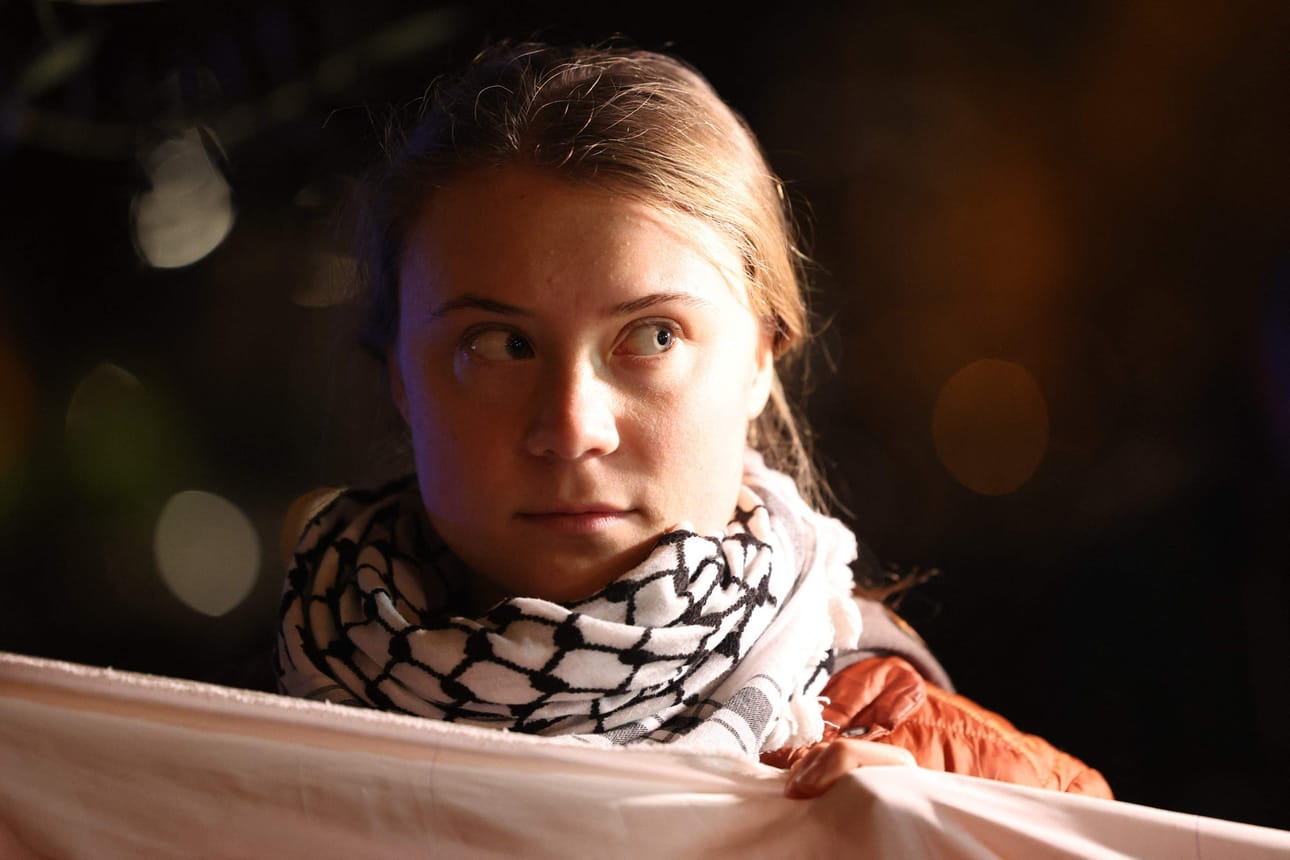 Madleen-avustuslaiva oli matkalla Gazaan kyydissään Greta Thunberg ja 11 muuta aktivistia sekä avustustarvikkeita. Arkistokuva. AFP/LEHTIKUVA