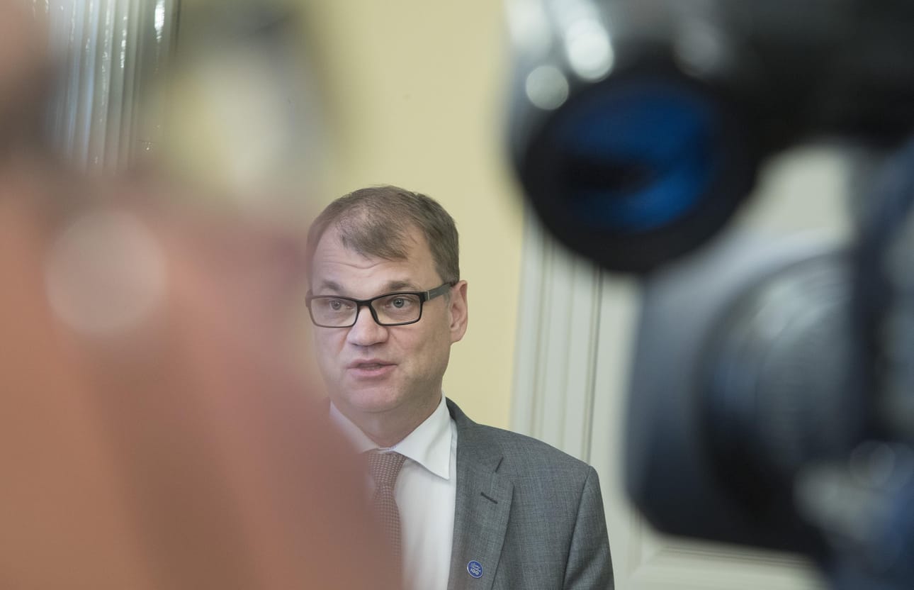 Pääministeri Juha Sipilä (kesk.) ei odottanut, että termistä syntyisi kohu. Arkistokuva.