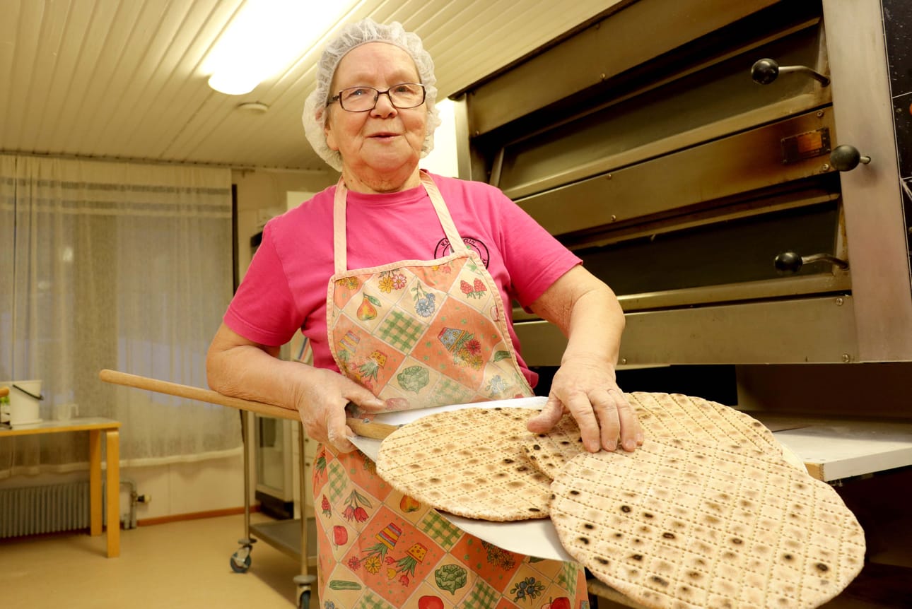 Valmiita rieskoja Rieskakahvilan asiakkaille.