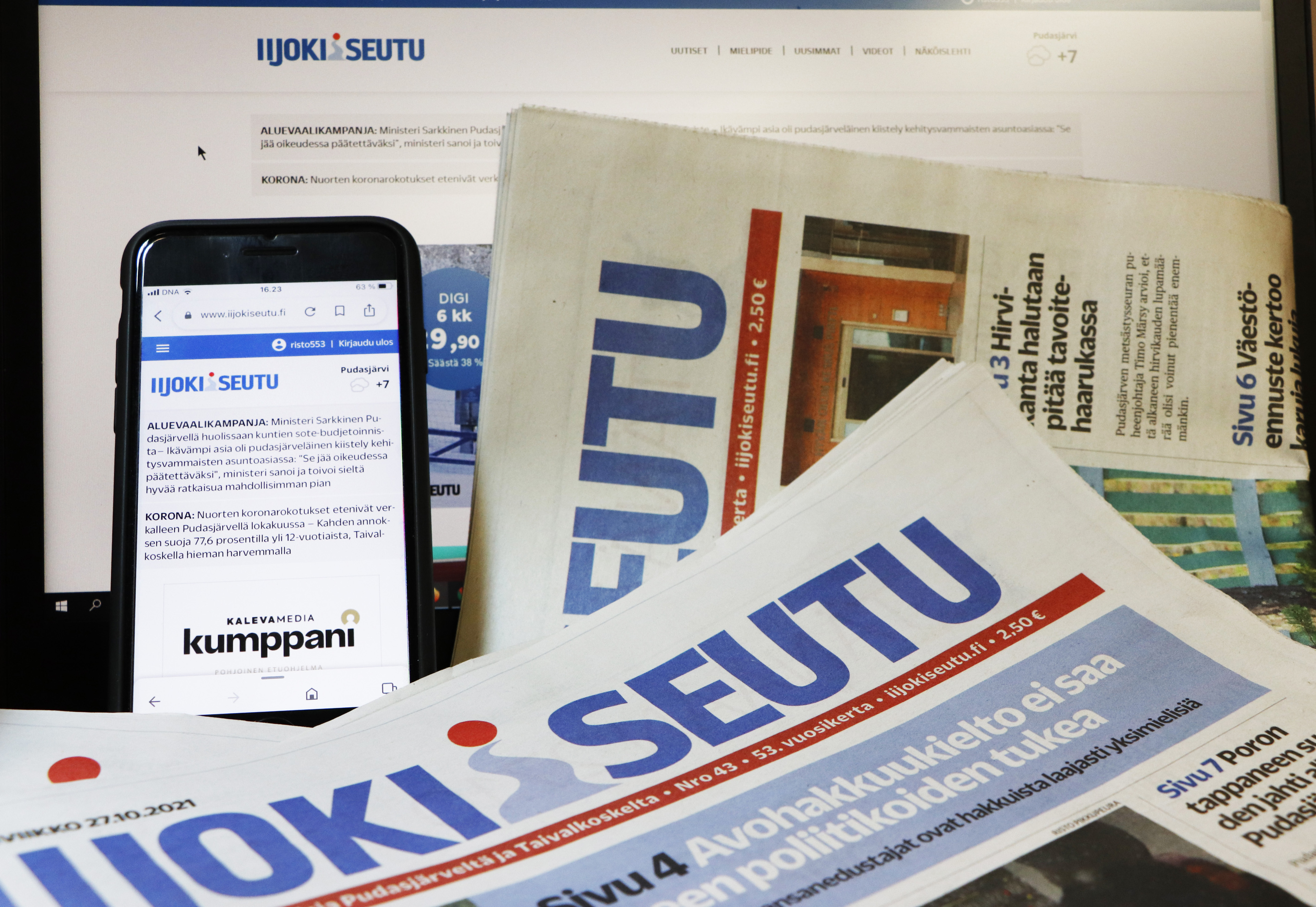 Tule hakemaan digilehtitunnuksesi perjantaina Iijokiseudusta