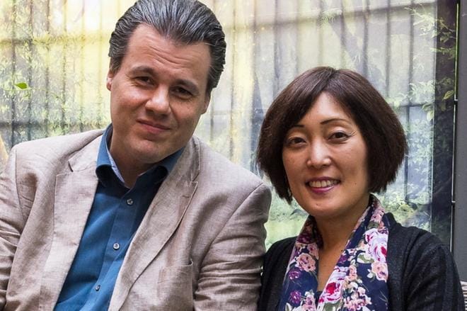 Henri ja Akiko Sigfridsson kuvattuna tasan vuosi sitten Korsholman musiikkijuhlilla. KUVA: JOHAN HAGSTRÖM