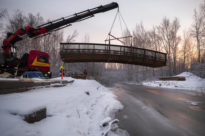 Vierumäeltä tilatun sillan sävyt on valinnut Vaasan kaupungin viheraluesuunnittelija Hanna Vallinmäki. KUVAT: JARNO PELLINEN