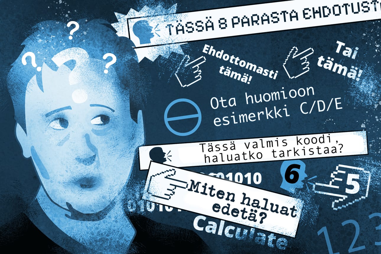 Tekoäly tehostaa työtä, mutta voi kuormittaa ihmistä silti enemmän, koska päätöksiä pitää tehdä tiiviiseen tahtiin.