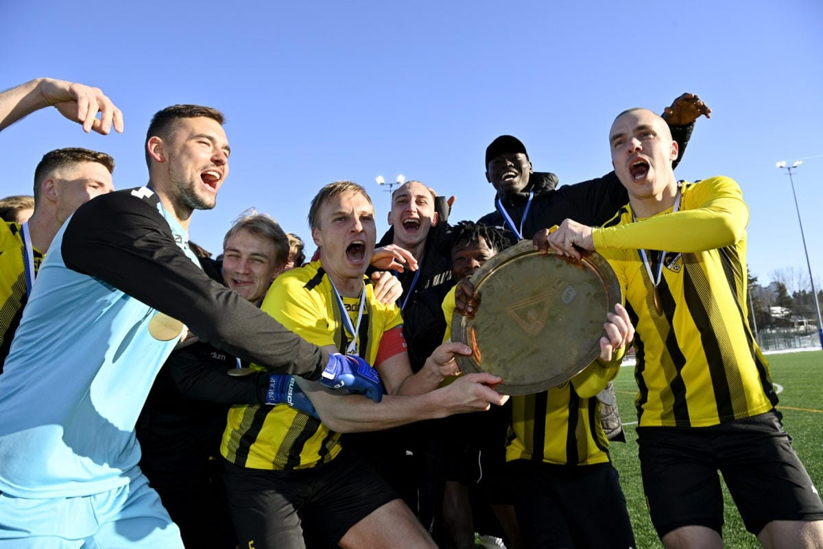 Liigacupin mestaruus on Hongalle kolmas, aiemmat ovat vuosilta 2010 ja 2011. LEHTIKUVA / Markku Ulander