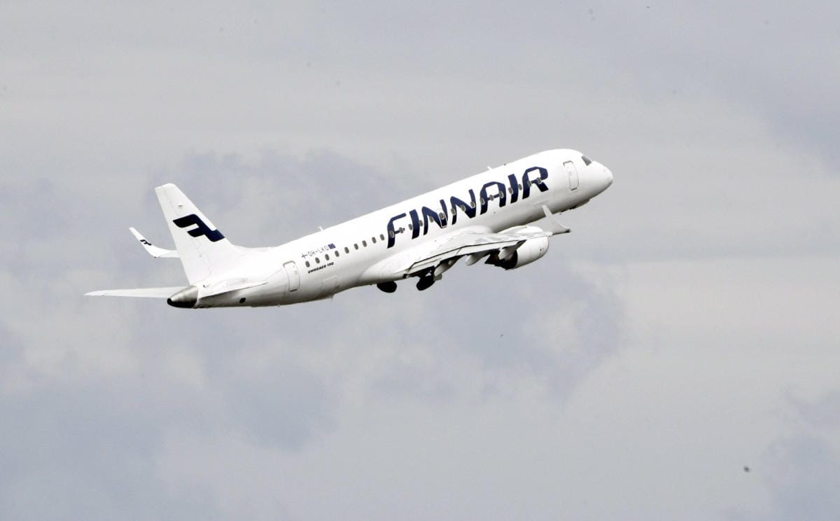 Finnairin Etelä-Euroopan ja Aasian lentojen reitit kulkevat nyt Kaliningradin ohitse. LEHTIKUVA / Jussi Nukari
