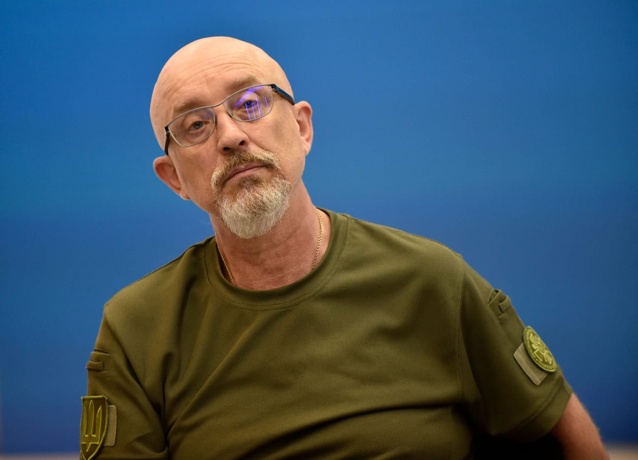 Zelenskyi kertoi sunnuntaina puolustusministeri Oleksi Reznikovin (kuvassa) erottamisesta. Hän sanoi odottavansa, että maan parlamentti tukee hänen esitystään. LEHTIKUVA/AFP
