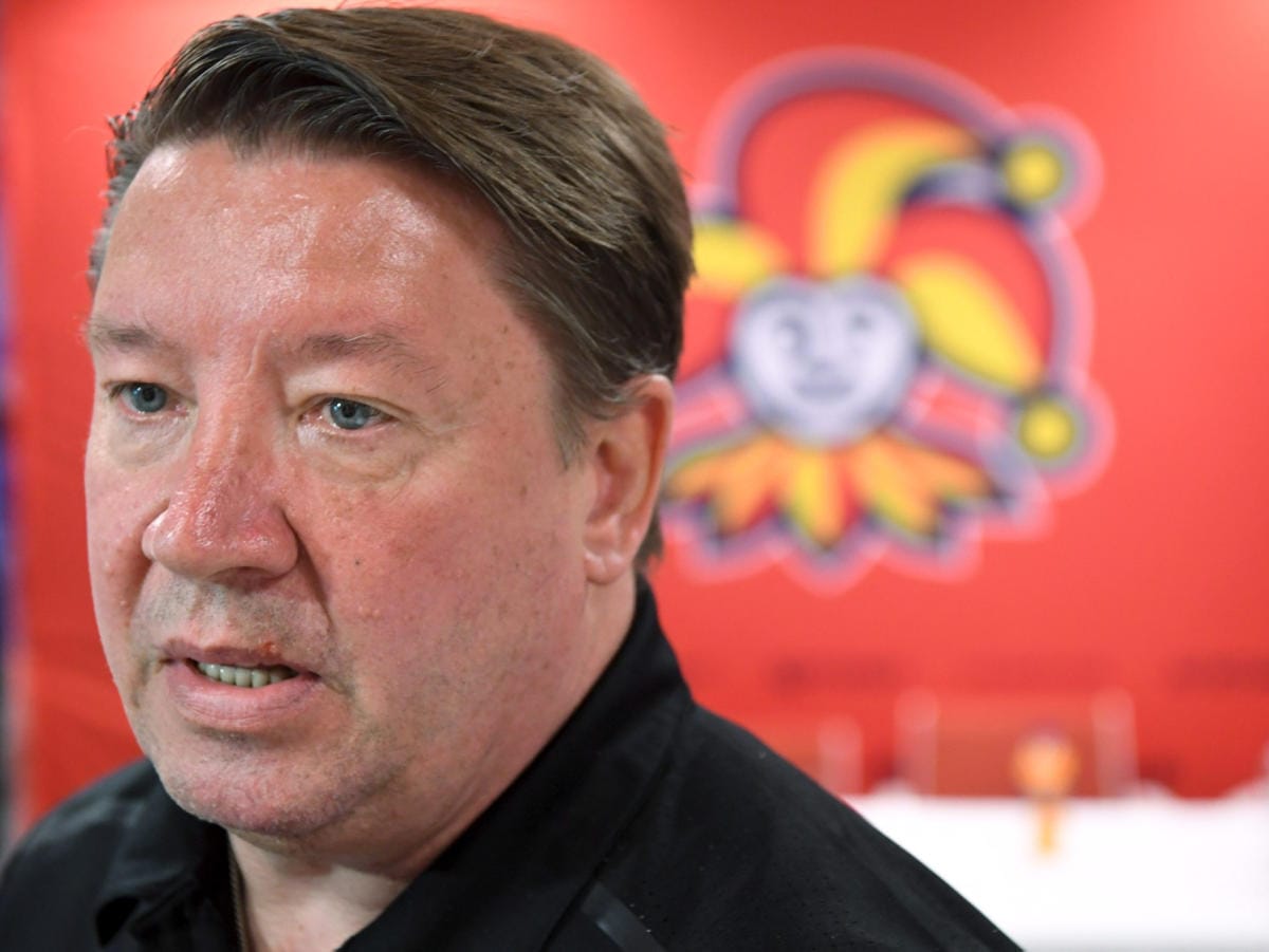 Jokerien mukaan puheenjohtaja Jari Kurri päätti kauden jättämisestä kesken jo eilen, mutta hänen piti neuvotella KHL:n kanssa. LEHTIKUVA / JUSSI NUKARI