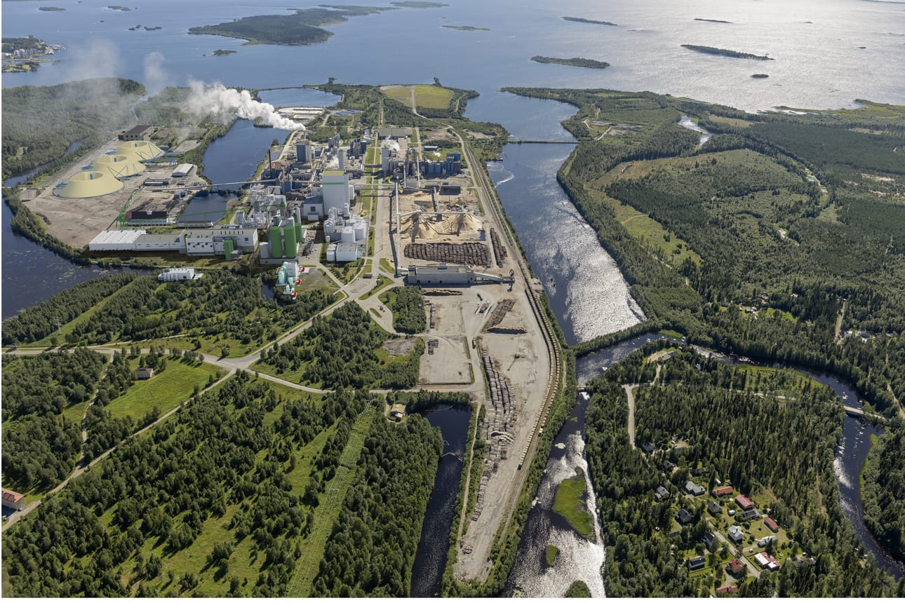 Metsä Groupin Kemin biotuotetehtaan havainnekuva.
