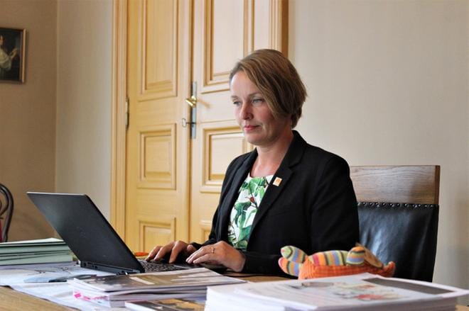 Mila Segervall aloitti työt kaupunginjohtajana Raatihuoneella elokuussa. Segervall oli RKP:n kaupunginvaltuutettu, valtuuston kolmas varapuheenjohtaja ja yhdyskuntarakentemisen lautakunnan puheenjohtaja pyrkiessään Riitta El-Nemrin seuraajaksi. ARKISTOKUVA: MINNA ZILLIACUS