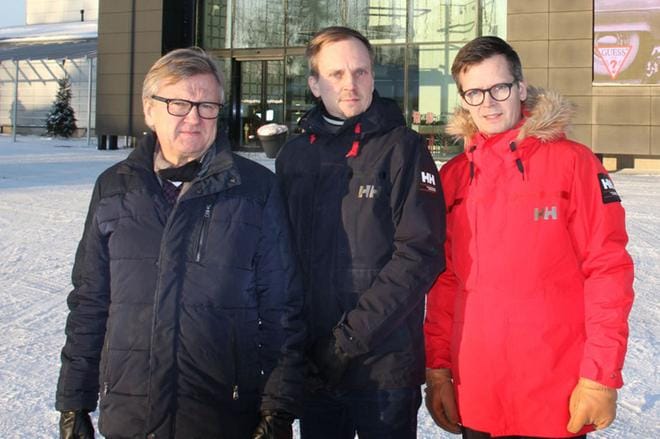Markku Toivonen (vasemmalla), Antti Toivonen ja Mikko Toivonen. Kuva: Taisto Järvinen
