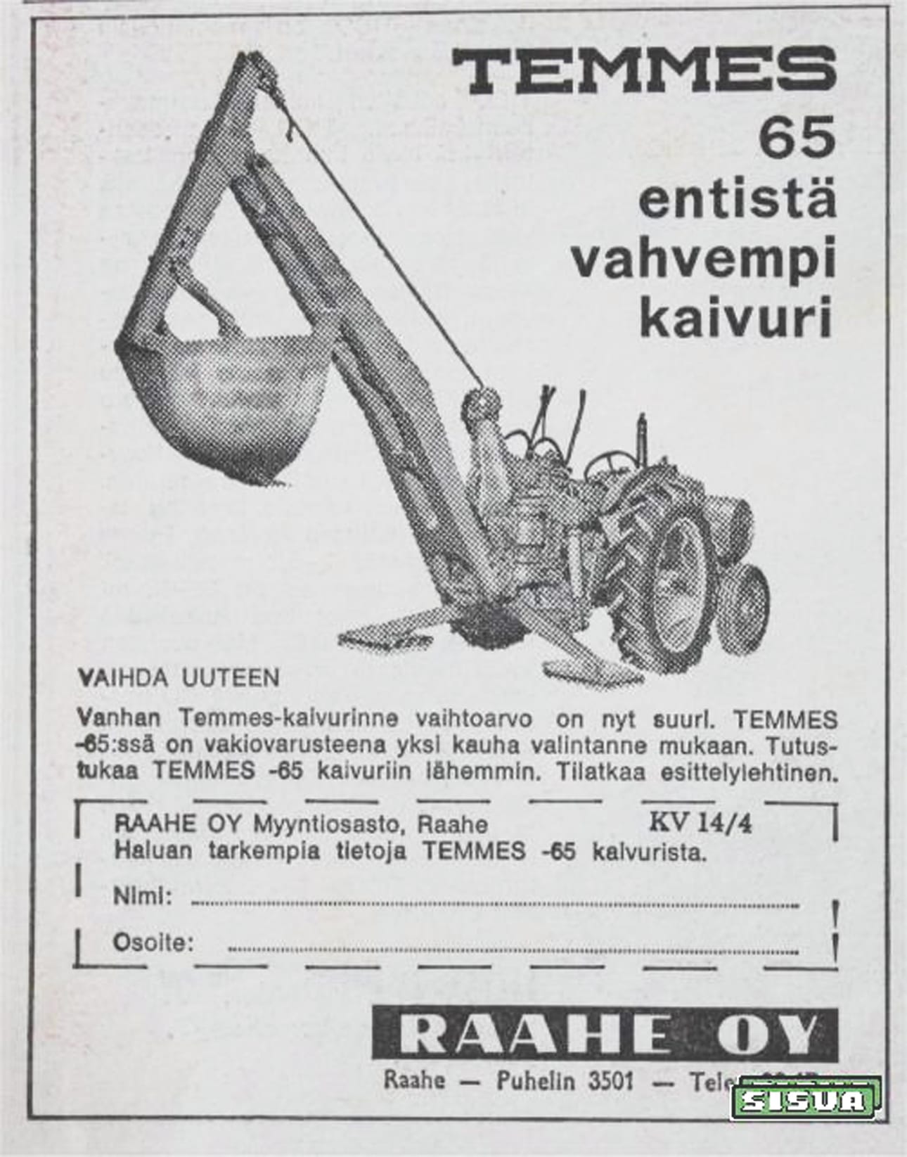 Temmeksellä Limingan puolella asuva Matti Huha on ajanut erilaisia työkoneita seitsemällä vuosikymmenellä.