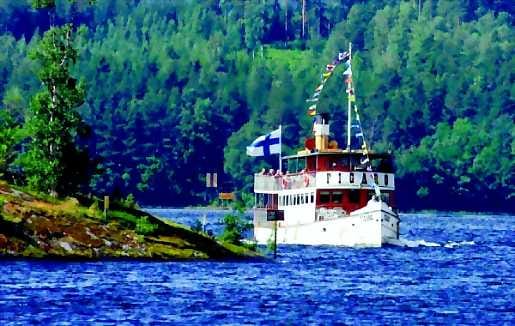 Kuvassa höyrylaiva Figaro Savonlinnasta.