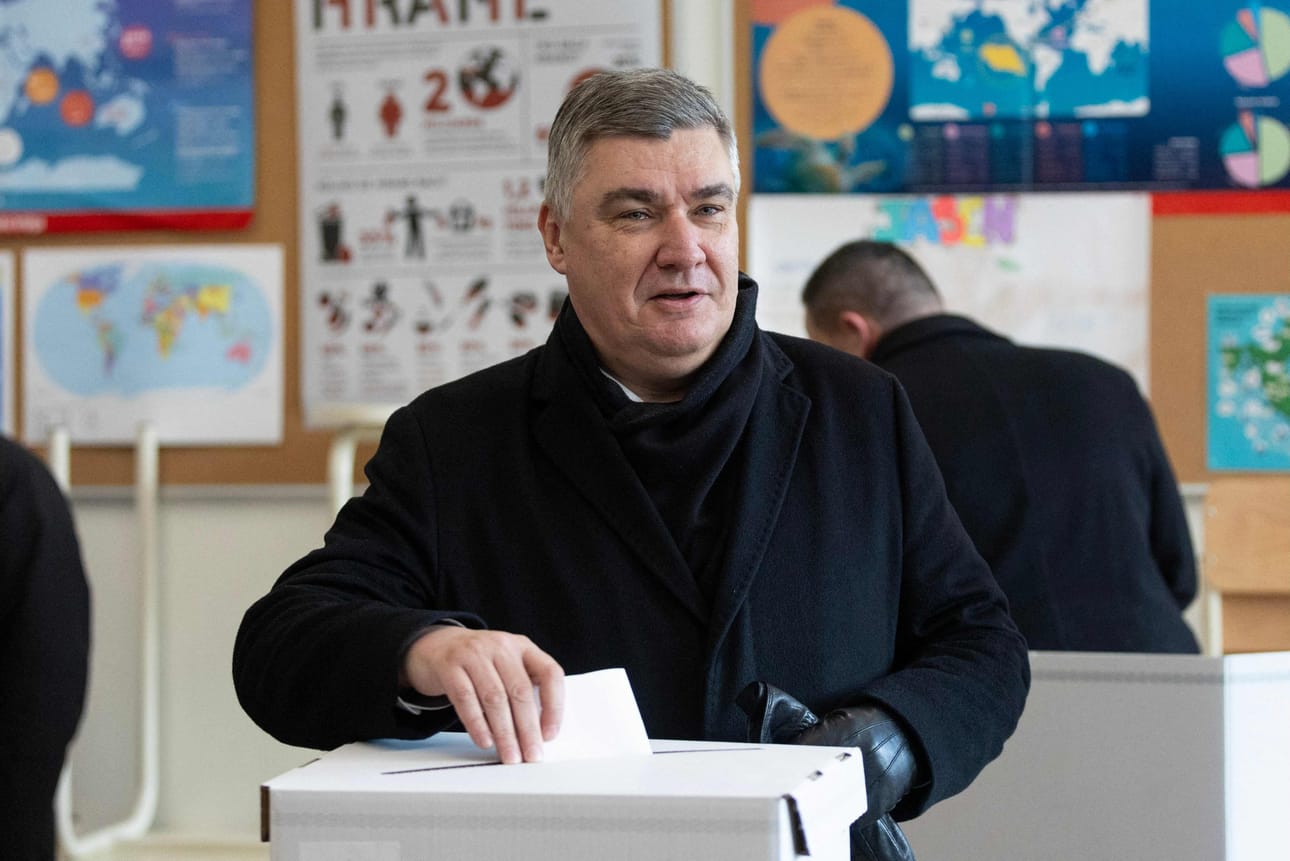58-vuotias Zoran Milanovic on toiminut presidenttinä vuodesta 2020 lähtien. LEHTIKUVA/AFP