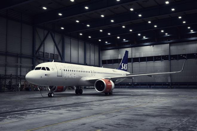 SAS aikoo operoida Tampereen ja Malagan välisiä lentojaan Airbusin uudella A320neo -mallilla. Sen verran tiukaksi on kilpailu alalla mennyt, että skandinaaviyhtiö on perustanut tukikohdan Espanjaan tavoitellakseen kustannussäästöjä. ARKISTOKUVA