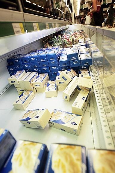 Jäätelöpakastin paloi Kajaanin Citymarketissa. Kuva ei liity tapaukseen.