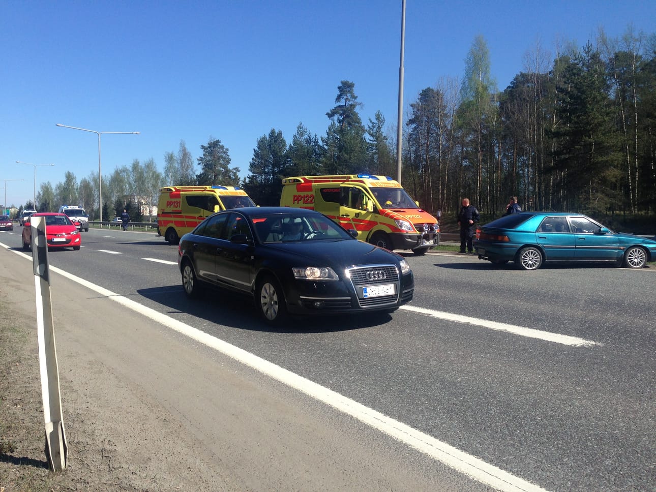 Pohjantiellä sattui liikenneonnettomuus sunnuntaina päivällä.