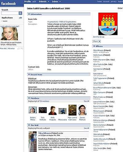 Myös Oulun kaupungilla on Facebookissa oma ryhmä.
