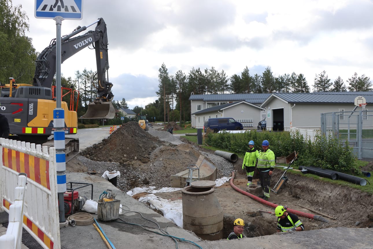 Peurantiellä jatkettavan kevyen liikenteen väylän alle rakennetaan kuivatusjärjestelmää.