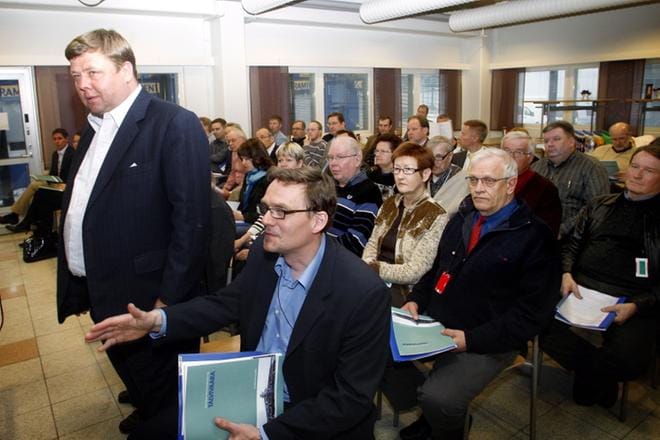 Talvivaaran Kaivososakeyhtiö Oyj:n toimitusjohtaja on Pekka Perä. Kuva on kevään 2009 yhtiökokouksesta. KUVA: Teijo Määttänen / Arkisto