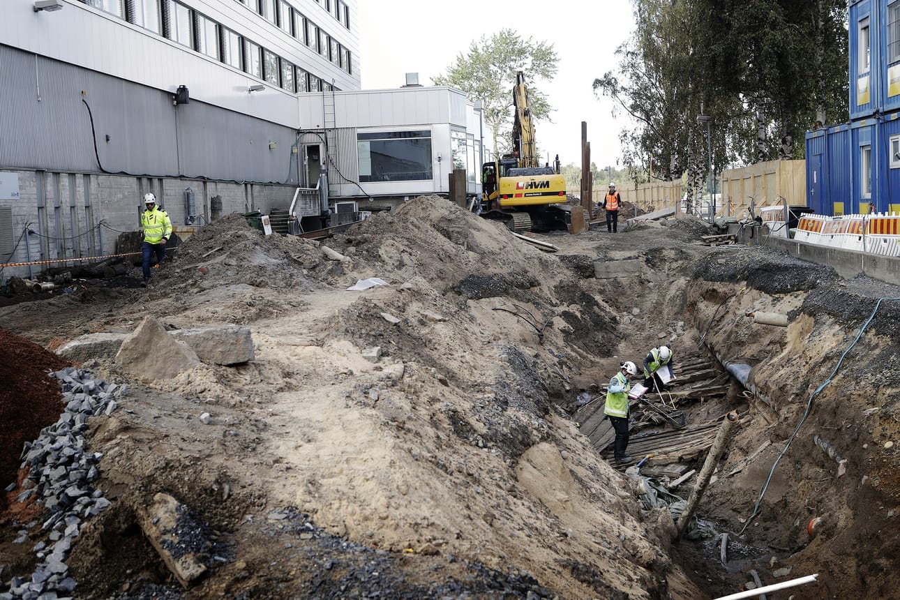 Hahtiperän hylky Radisson-hotellin työmaalla.