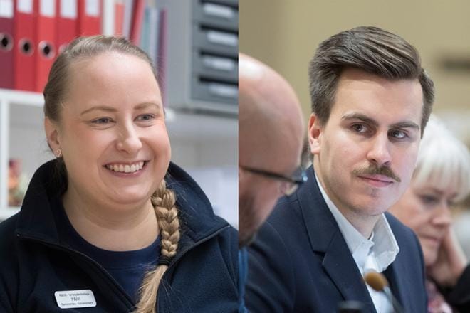 Vaasalaiset Päivi Karppi (ps.) ja Matias Mäkynen (sd.) selviytyivät varasijoille eduskuntavaaleissa. ARKISTOKUVA