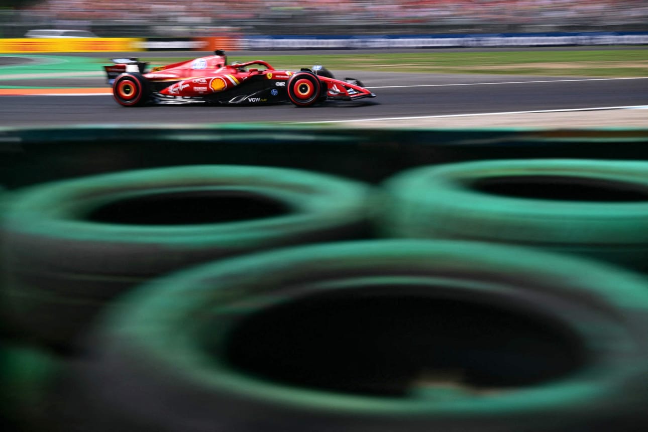 Ferrarin Charles Leclerc saavutti kauden toisen voittonsa formula ykkösten MM-sarjassa. LEHTIKUVA/AFP