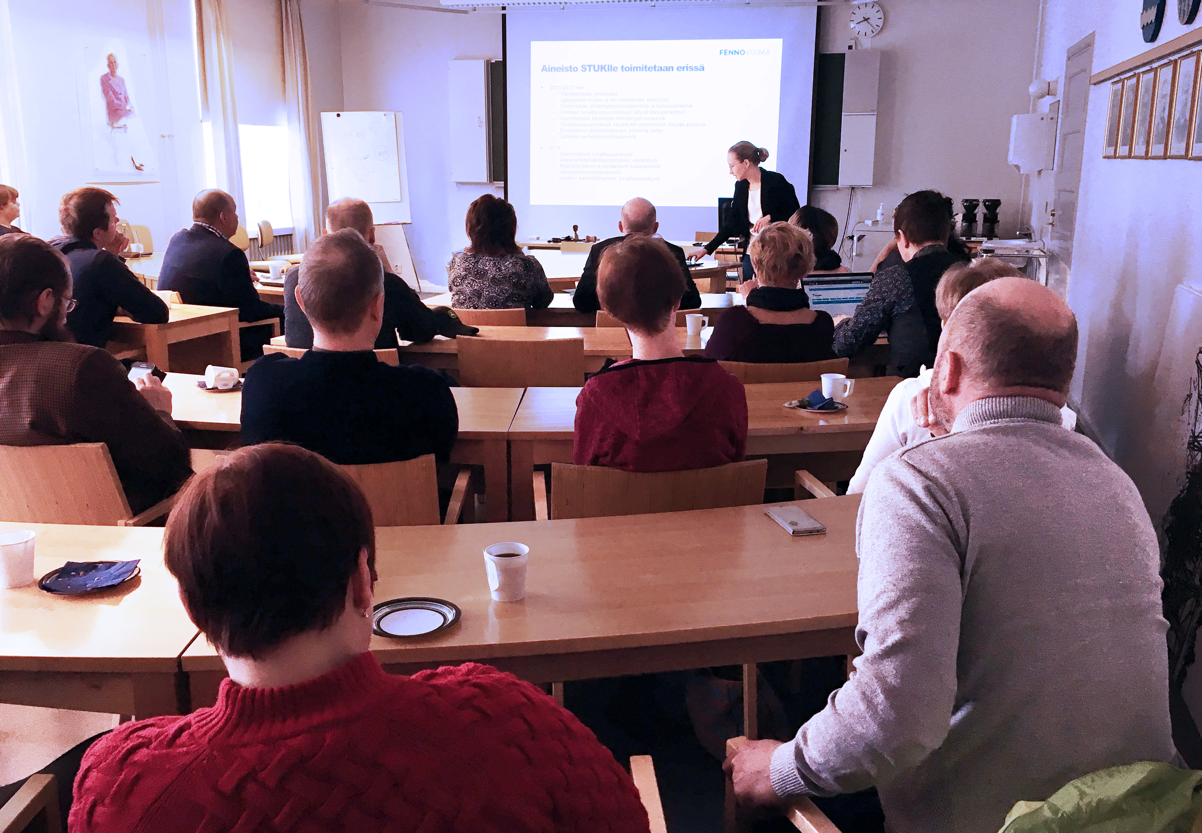 Limingan yrittäjiä kiinnosti Fennovoiman ydinvoimalatyömaan tilanne.