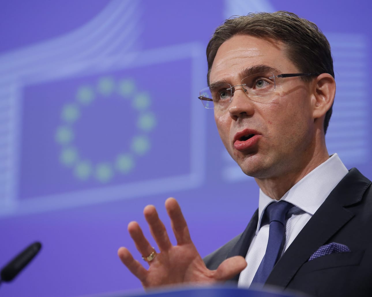 EU:n komission varapuheenjohtaja Jyrki Katainen (kok.).