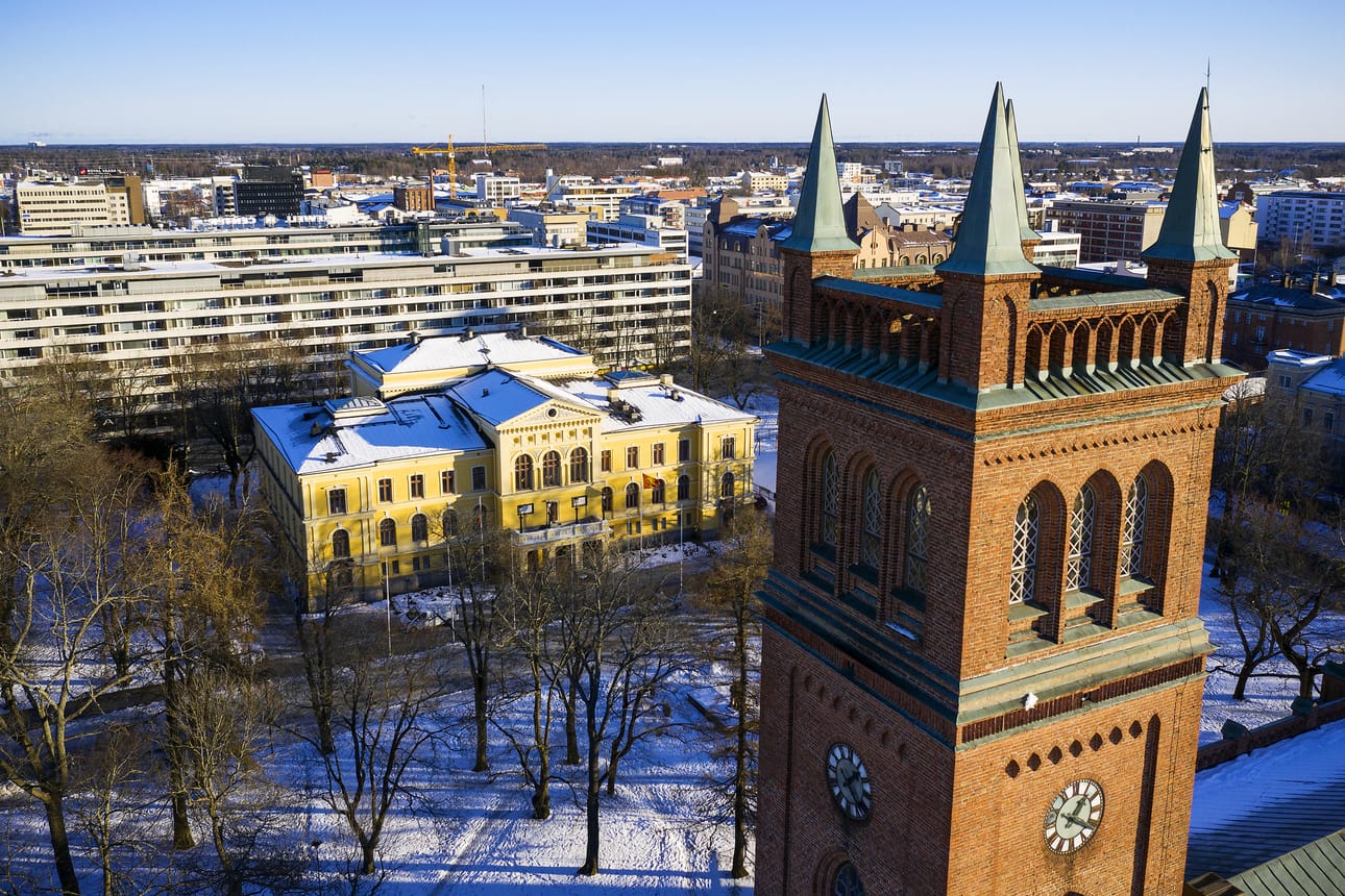 Vaasan kaupungintalolla vietettiin tiistaina yläkoululaisten itsenäisyyspäiväjuhlaa. Arkistokuva.