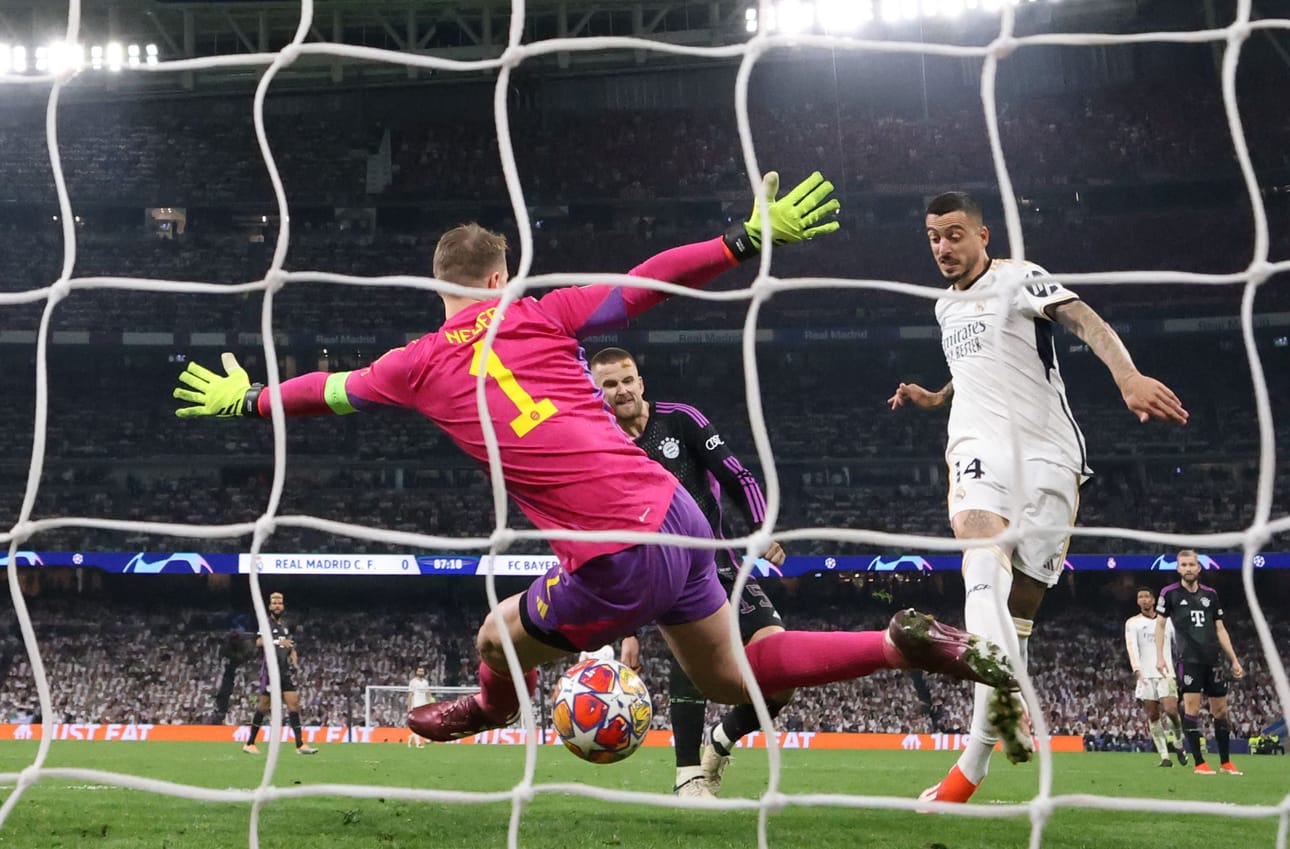 Joselu ratkaisi ottelun Madridille 88. ja 91. peliminuutin osumillaan. LEHTIKUVA/AFP