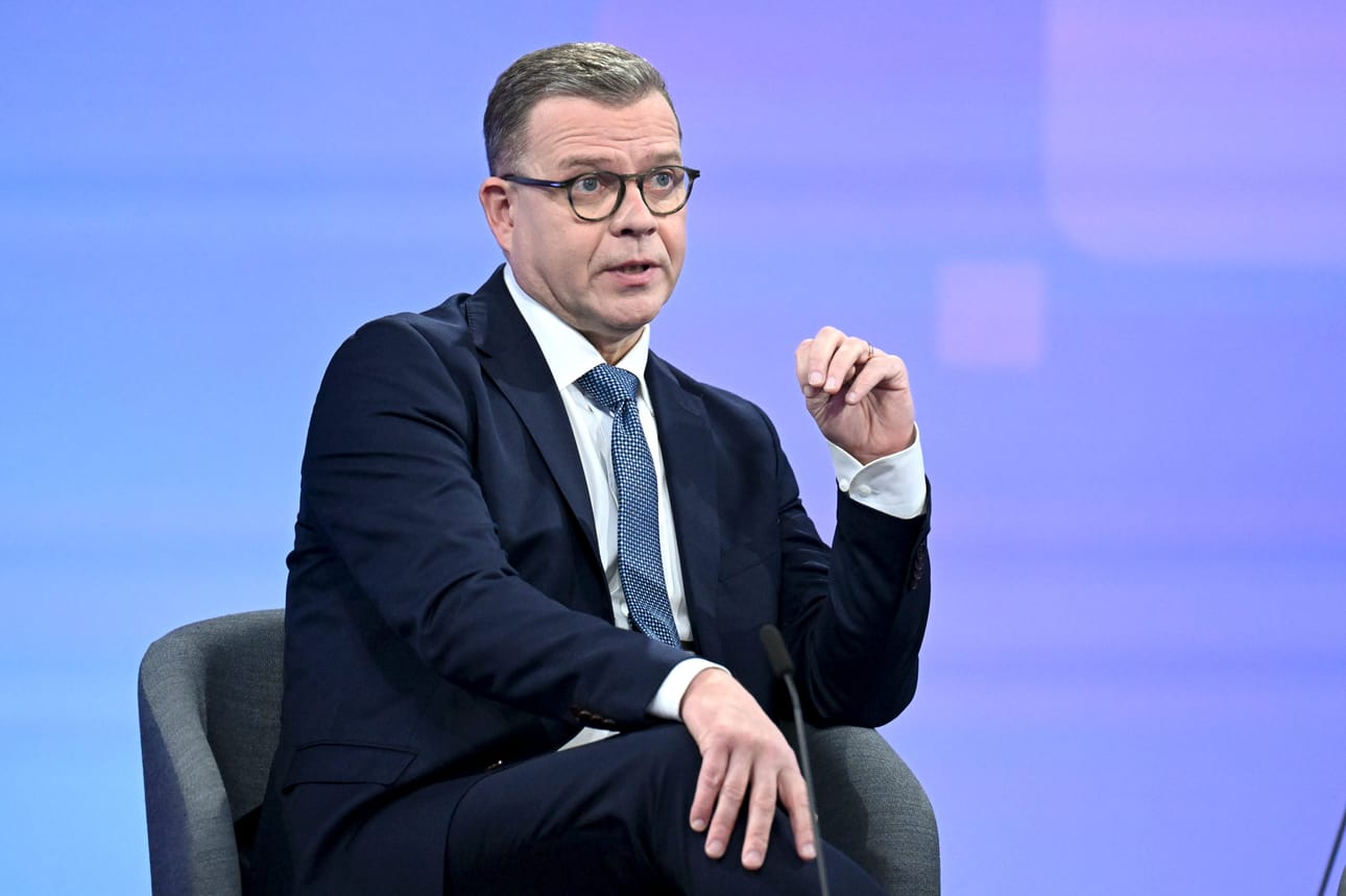 Pääministeri Petteri Orpo kommentoi Eagle S -alusta ja Yhdysvaltain tulevan presidentin Donald Trumpin puheita Ylen Ykkösaamussa 11. tammikuuta 2025. LEHTIKUVA / JUSSI NUKARI