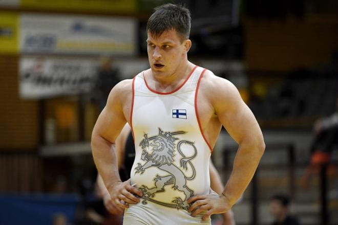 Tuomas Lahti oli paras 130-kiloinen Vantaalla. KUVA: LEHTIKUVA / ANTTI AIMO-KOIVISTO