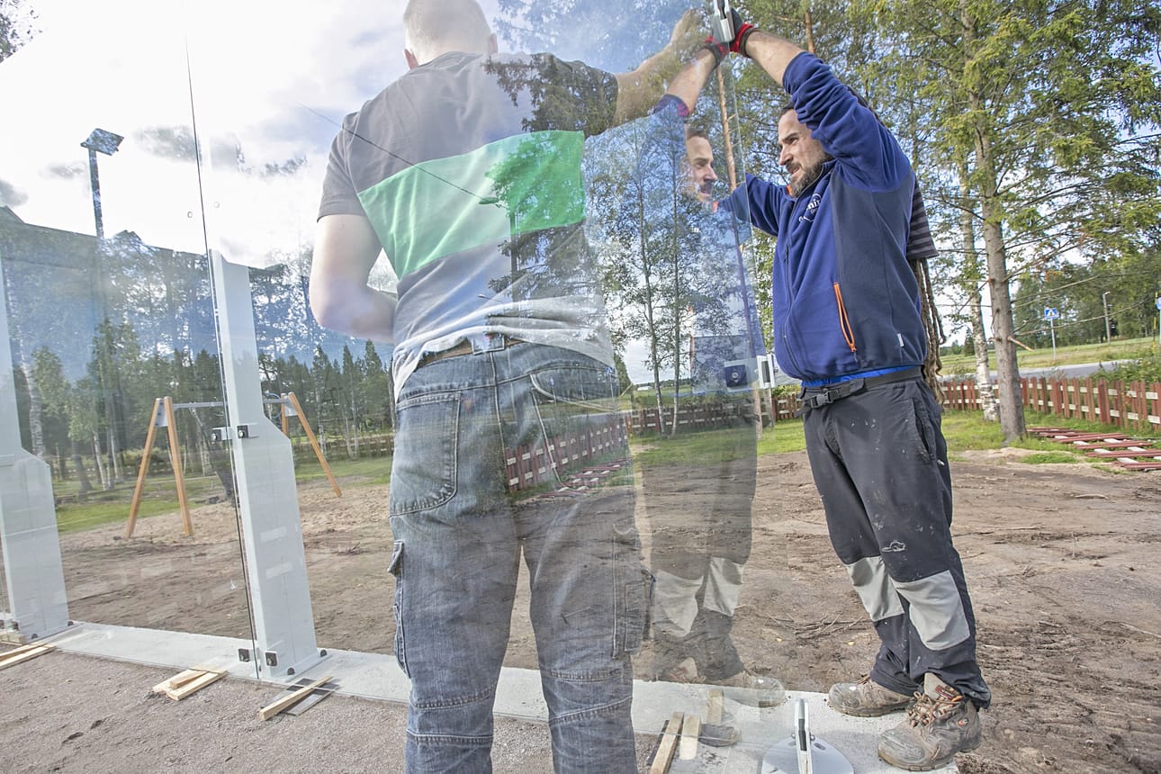 Lumijoelle valmistui padel-kenttä syksyllä 2015. Arkistokuva.