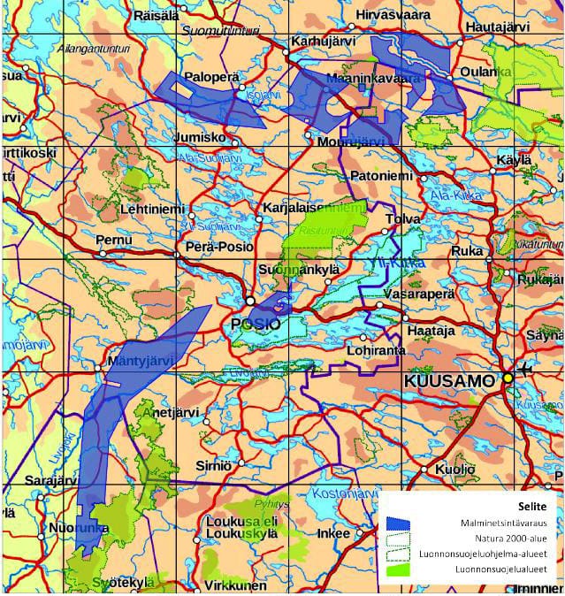 Malmia saattaa löytyä Syötteen kansallispuiston länsipuolelta, uskoo australialais-suomalainen kaivosyhtiö Latitude 66 Cobalt.