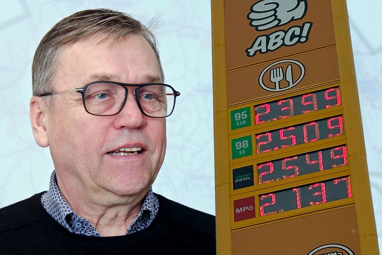 – Naapurimaat ryhtyivät toimeen jo keväällä energiahintojen lähtiessä nousuun säilyttääkseen kilpailukykynsä, muistuttaa SKALin puheenjohtaja, alahärmäläinen, Jari Välikangas. Dieselin hinta kuvattuna keskiviikkona Kauhavalla noin kello 16. Kuva: Mia Kärkkäinen (arkisto)