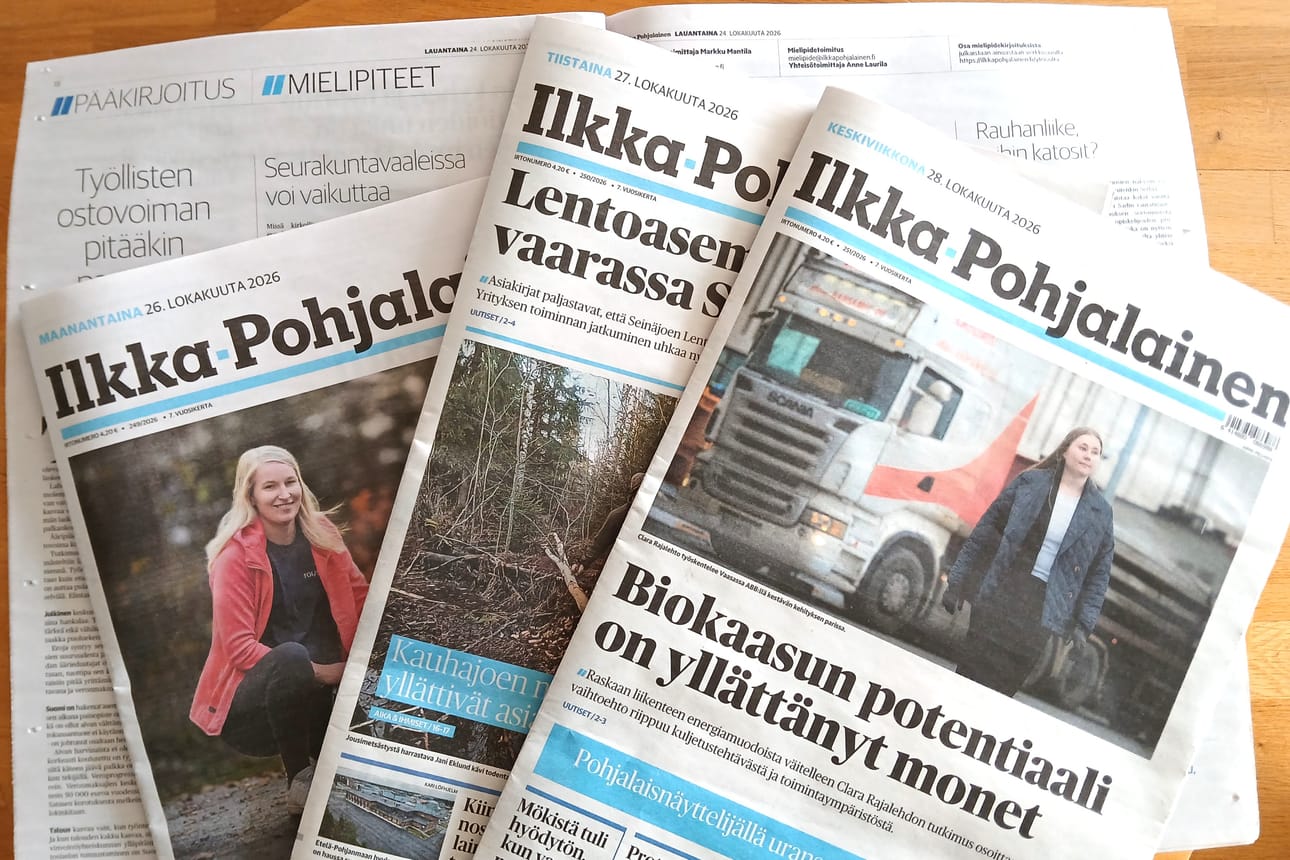 Seuraava printtilehti perjantain jälkeen ilmestyy maanantaina.
