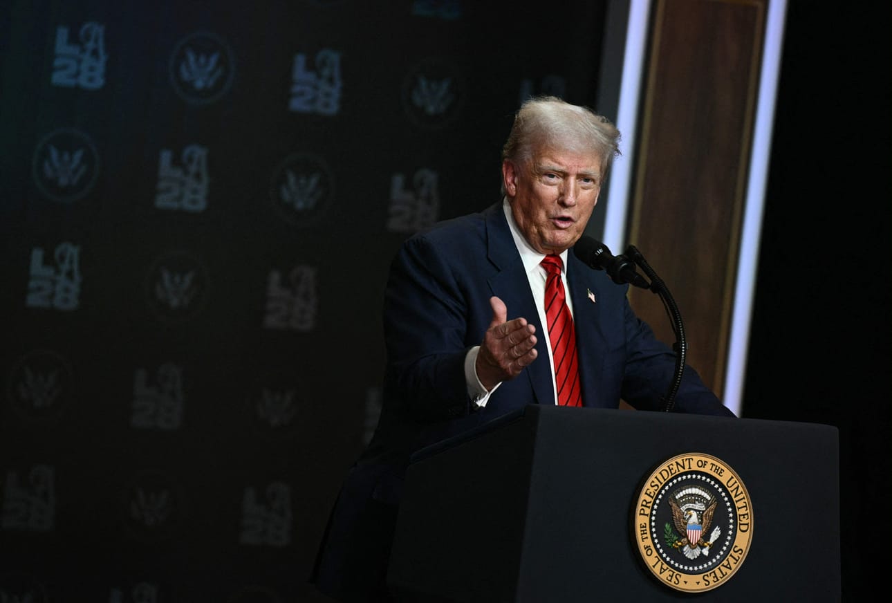 Trump ei tarkentanut, milloin mahdolliset tullit astuvat voimaan. LEHTIKUVA/AFP