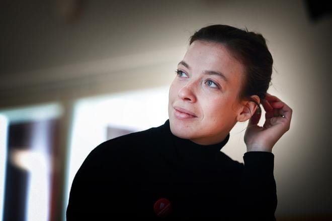 Vasemmistoliittoa johtavan Li Anderssonin kykyihin uskovat myös muut kuin puolueen kannattajat. KUVA: MAIJA SAANIO