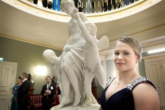 Petra Olli oli Linnan juhlissa myös vuonna 2015. Kuva: Heikki Hakanen