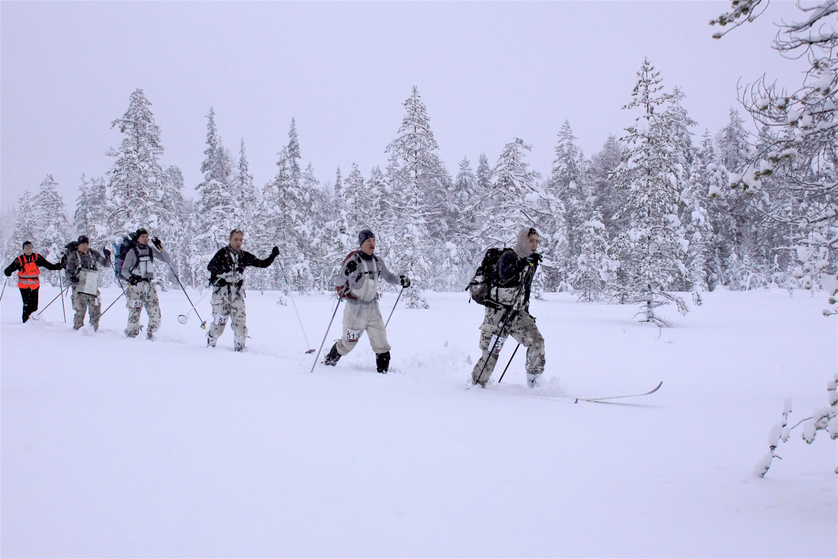 Laskuvarjojääkärikilta oli tälläkin kertaa ylivoimainen hiihtovoimassa.