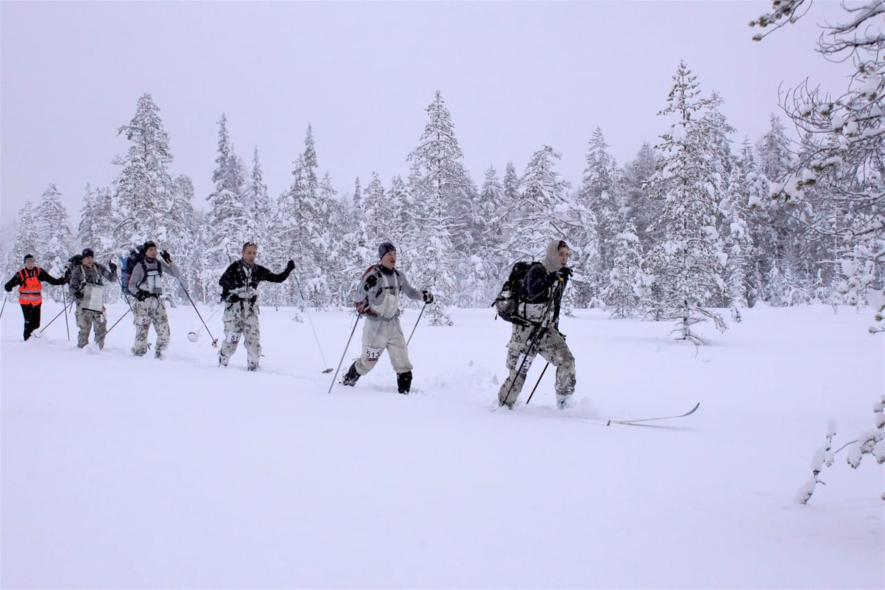 Laskuvarjojääkärikilta oli tälläkin kertaa ylivoimainen hiihtovoimassa.