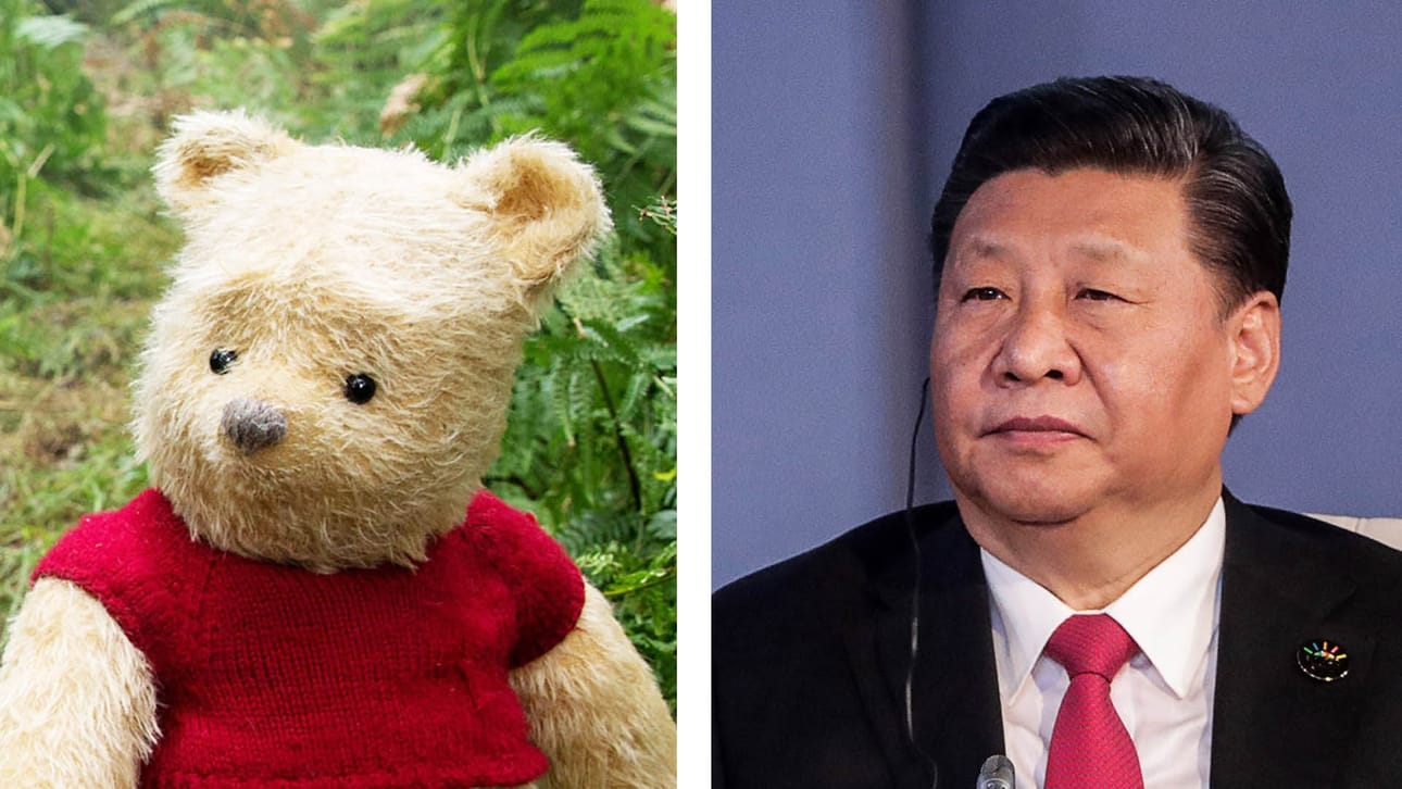 Kiinan presidentti Xi Jinping (oik.) ei halua tulla verratuksi Nalle Puh -hahmoon.