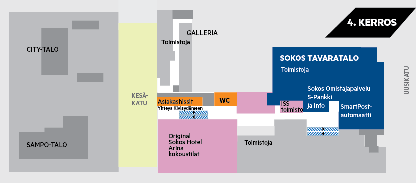 Kauppakeskus Valkea 4. kerros