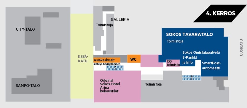 Kauppakeskus Valkea 4. kerros