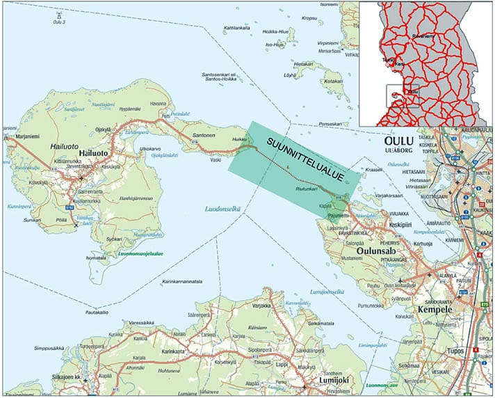 Pengertietä suunnitellaan Oulunsalon ja Hailuodon välille.