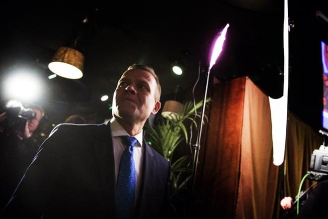 Kokoomuksen puheenjohtaja Petteri Orpo oli tyytyväinen puolueensa menestykseen kuntavaaleissa. KUVA: Kimmo Penttinen