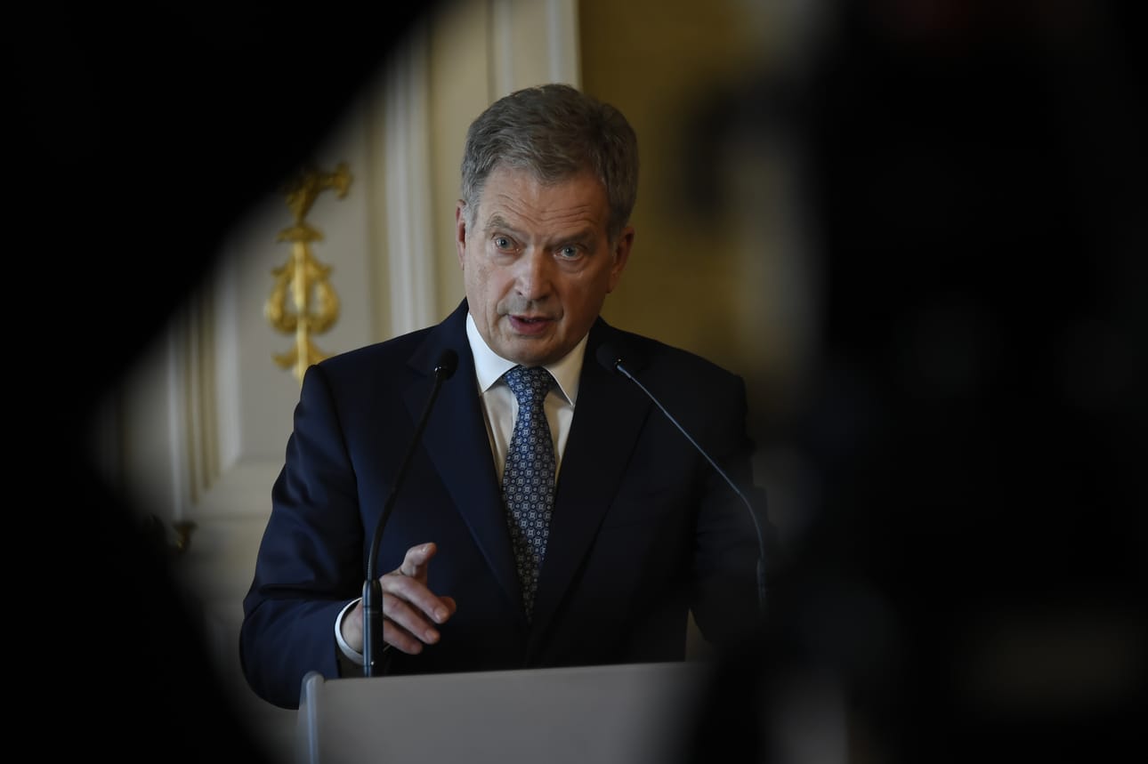Presidentti Sauli Niinistö piti ulkoministeri Timo Soinin (ps.) kanssa tiedotustilaisuuden perjantaina iltapäivällä liittyen Suomessa tehtyyn ohjusräjäytykseen.
